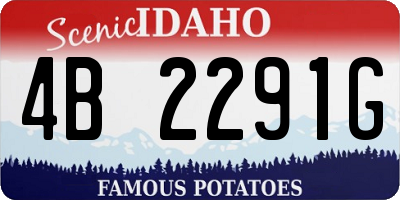 ID license plate 4B2291G