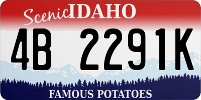 ID license plate 4B2291K