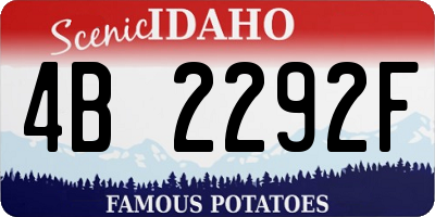ID license plate 4B2292F