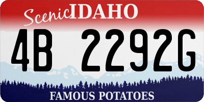 ID license plate 4B2292G