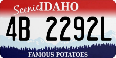 ID license plate 4B2292L