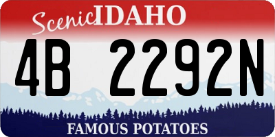 ID license plate 4B2292N