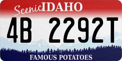 ID license plate 4B2292T