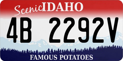ID license plate 4B2292V