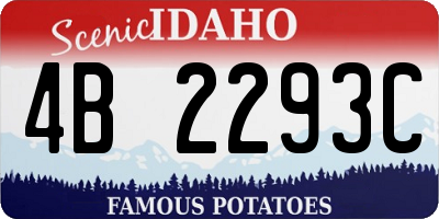 ID license plate 4B2293C