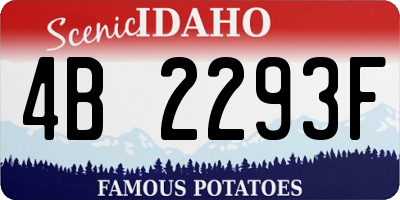 ID license plate 4B2293F