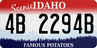 ID license plate 4B2294B