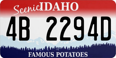 ID license plate 4B2294D