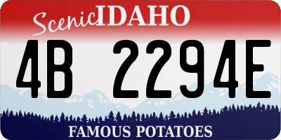 ID license plate 4B2294E
