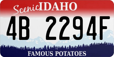 ID license plate 4B2294F