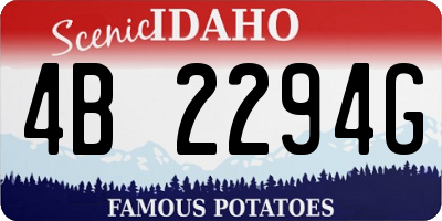 ID license plate 4B2294G