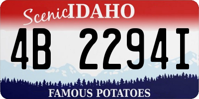 ID license plate 4B2294I