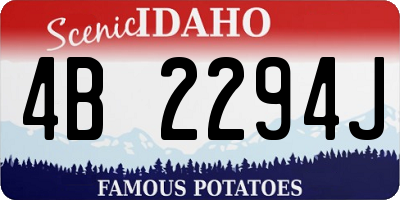 ID license plate 4B2294J