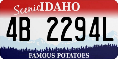ID license plate 4B2294L