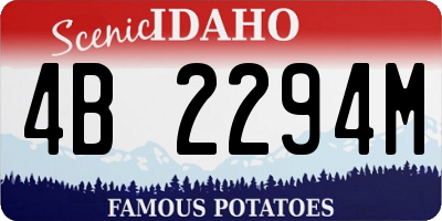 ID license plate 4B2294M