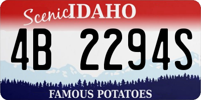 ID license plate 4B2294S