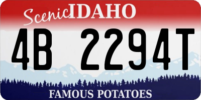 ID license plate 4B2294T