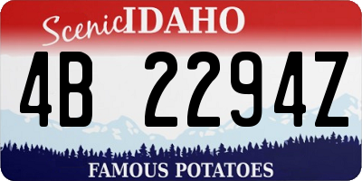 ID license plate 4B2294Z