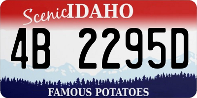 ID license plate 4B2295D