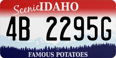 ID license plate 4B2295G