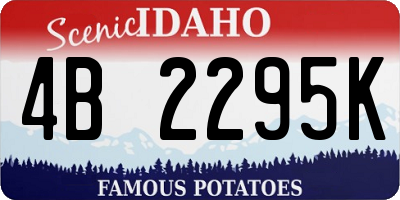 ID license plate 4B2295K