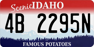 ID license plate 4B2295N