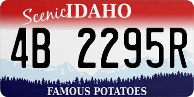 ID license plate 4B2295R