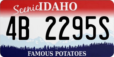ID license plate 4B2295S