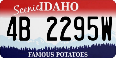 ID license plate 4B2295W
