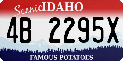 ID license plate 4B2295X