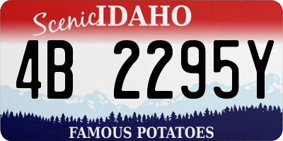 ID license plate 4B2295Y