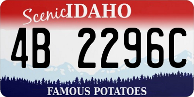 ID license plate 4B2296C