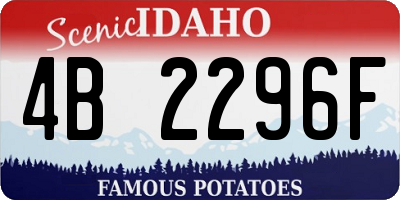 ID license plate 4B2296F
