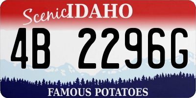 ID license plate 4B2296G