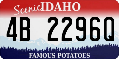 ID license plate 4B2296Q