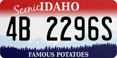 ID license plate 4B2296S