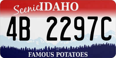 ID license plate 4B2297C