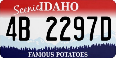 ID license plate 4B2297D