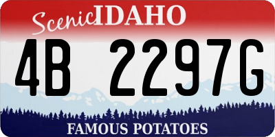 ID license plate 4B2297G