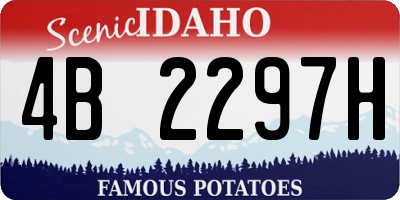 ID license plate 4B2297H