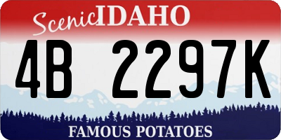 ID license plate 4B2297K