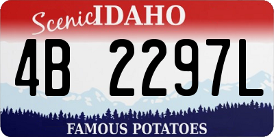 ID license plate 4B2297L