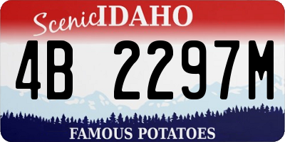 ID license plate 4B2297M