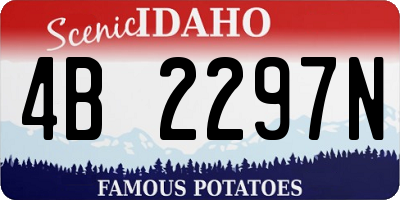 ID license plate 4B2297N