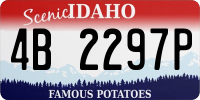 ID license plate 4B2297P