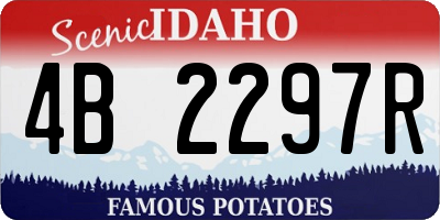 ID license plate 4B2297R