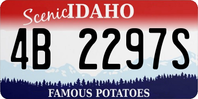 ID license plate 4B2297S