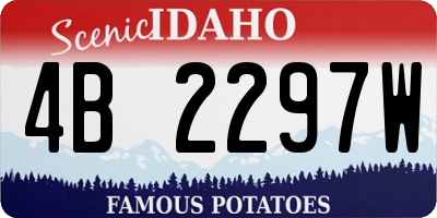ID license plate 4B2297W