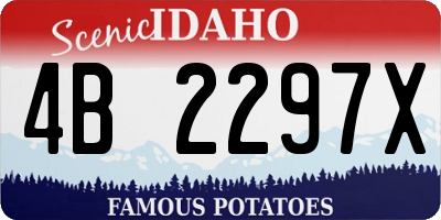 ID license plate 4B2297X