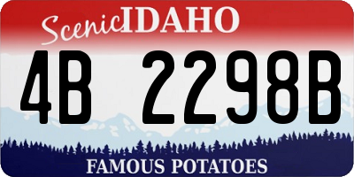 ID license plate 4B2298B